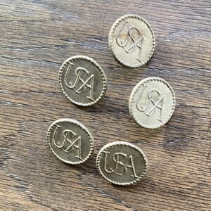 USA Continental Army Button Set of 5